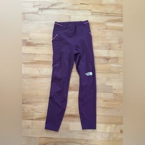 The North Face Purple Womens Performance Leggings with Pink Trim
